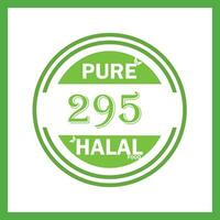 design with halal leaf design 295 vector