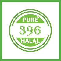 design with halal leaf design 396 vector