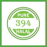design with halal leaf design 394 vector
