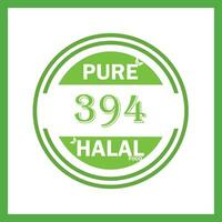 diseño con halal hoja diseño 394 vector