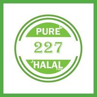 design with halal leaf design 227 vector