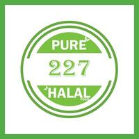 design with halal leaf design 227 vector