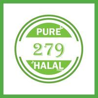 diseño con halal hoja diseño 279 vector