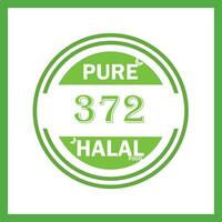 design with halal leaf design 372 vector