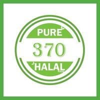 design with halal leaf design 370 vector