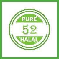 design with halal leaf design 52 vector