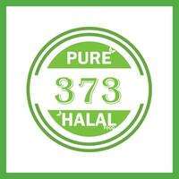 design with halal leaf design 373 vector