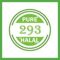 design with halal leaf design 293 vector