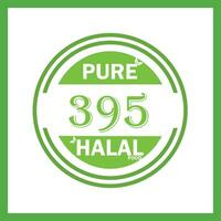 design with halal leaf design 395 vector