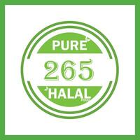 design with halal leaf design 265 vector