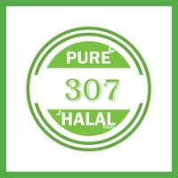 diseño con halal hoja diseño 307 vector