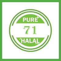 design with halal leaf design 71 vector