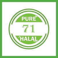 diseño con halal hoja diseño 71 vector