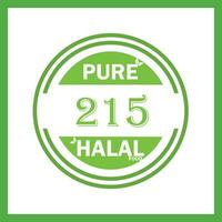 design with halal leaf design 215 vector