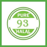 diseño con halal hoja diseño 93 vector