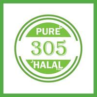 design with halal leaf design 305 vector