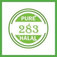 design with halal leaf design 283 vector
