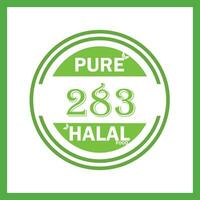 diseño con halal hoja diseño 283 vector