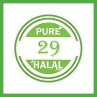 diseño con halal hoja diseño 29 vector