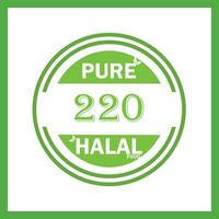 diseño con halal hoja diseño 220 vector