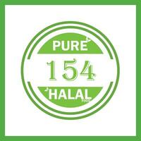 diseño con halal hoja diseño 154 vector