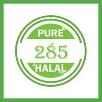 design with halal leaf design 285 vector