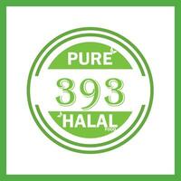 design with halal leaf design 393 vector