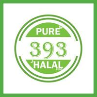 design with halal leaf design 393 vector