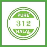 design with halal leaf design 312 vector