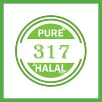 diseño con halal hoja diseño 317 vector