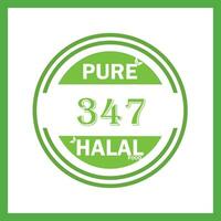 diseño con halal hoja diseño 347 vector