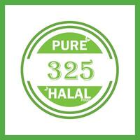 design with halal leaf design 325 vector