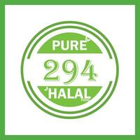 design with halal leaf design 294 vector