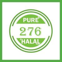 diseño con halal hoja diseño 276 vector