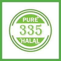 design with halal leaf design 335 vector