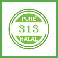 diseño con halal hoja diseño 313 vector