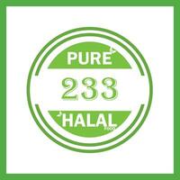 design with halal leaf design 233 vector