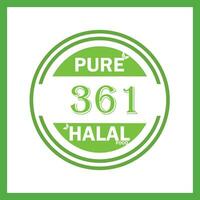 design with halal leaf design 361 vector