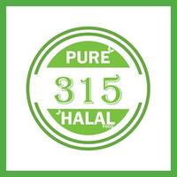 design with halal leaf design 315 vector