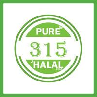 design with halal leaf design 315 vector