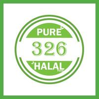 design with halal leaf design 326 vector