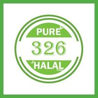 diseño con halal hoja diseño 326 vector