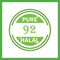 design with halal leaf design 92 vector