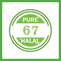 design with halal leaf design 67 vector