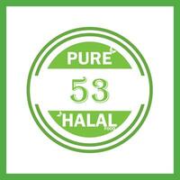 diseño con halal hoja diseño 53 vector