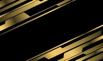 Abstract gold black cyber geometric dynamic design modern luxury futuristic background vector