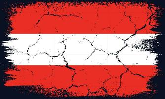 Free Vector Flat Design Grunge Austria Flag Background