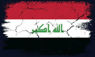 Free Vector Flat Design Grunge Iraq Flag Background