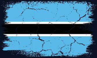 Free Vector Flat Design Grunge Botswana Flag Background