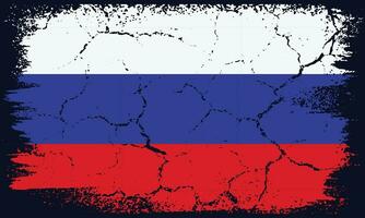 Free Vector Flat Design Grunge Russia Flag Background